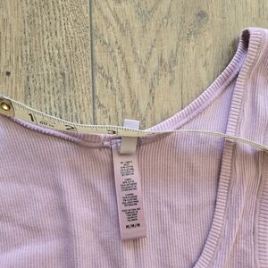 SKIMS Size M Lavender/Dusty Pale Pink Ribbed Tank Top